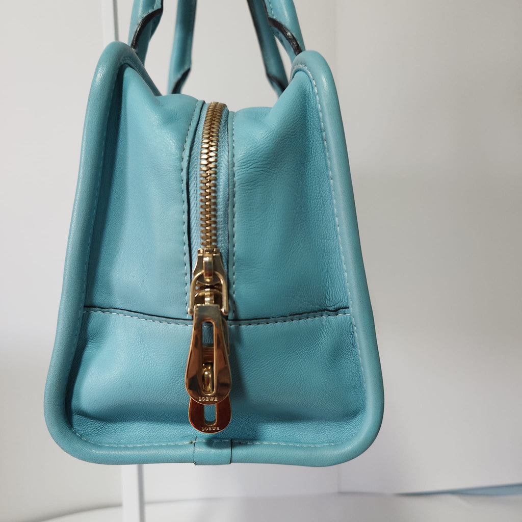 Loewe Amazona de cuero turquesa