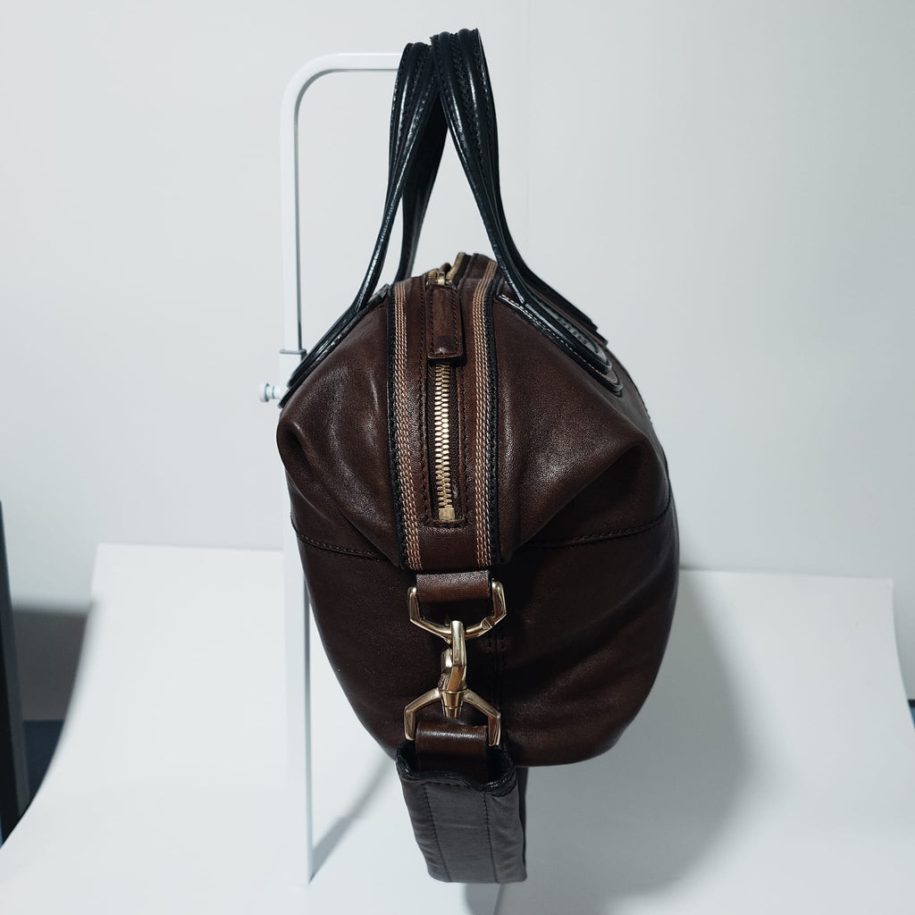 Givenchy Nightingale mediano de cuero marrón y negro