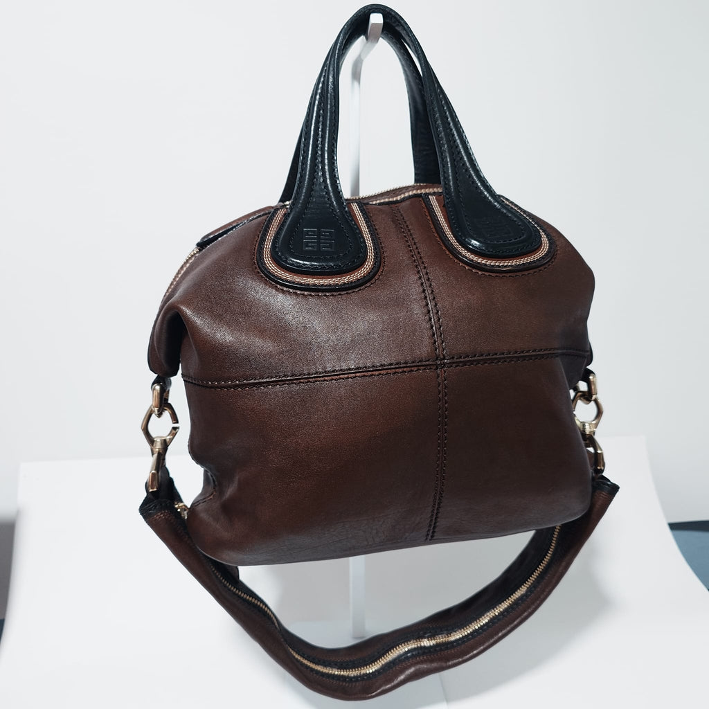 Givenchy Nightingale mediano de cuero marrón y negro