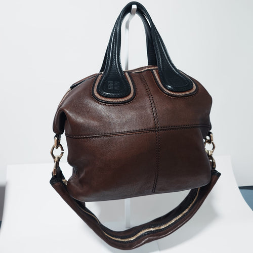 Givenchy Nightingale mediano de cuero marrón y negro